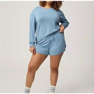 Torrid Blue Casual Shorts Women’s Plus Size 4X Modal Elastic Waist Pull on 3”